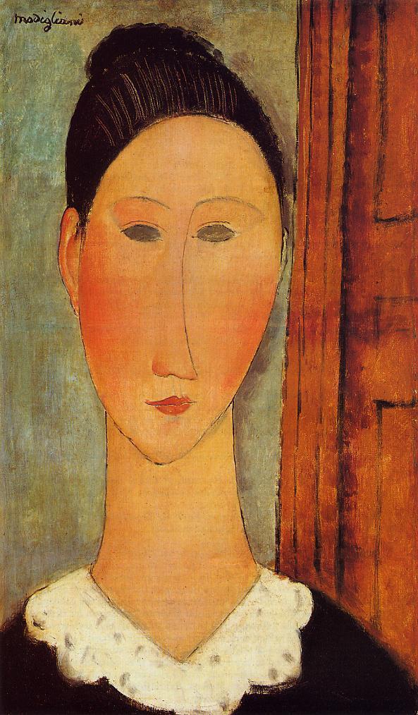 Head of a Girl - Amedeo Modigliani Paintings